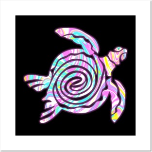 PSYCHEDELIC TURTLE Posters and Art